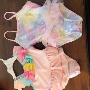 1 baby swim suit 18 mo Nicole Miller 1 toddler swim suit size 3t